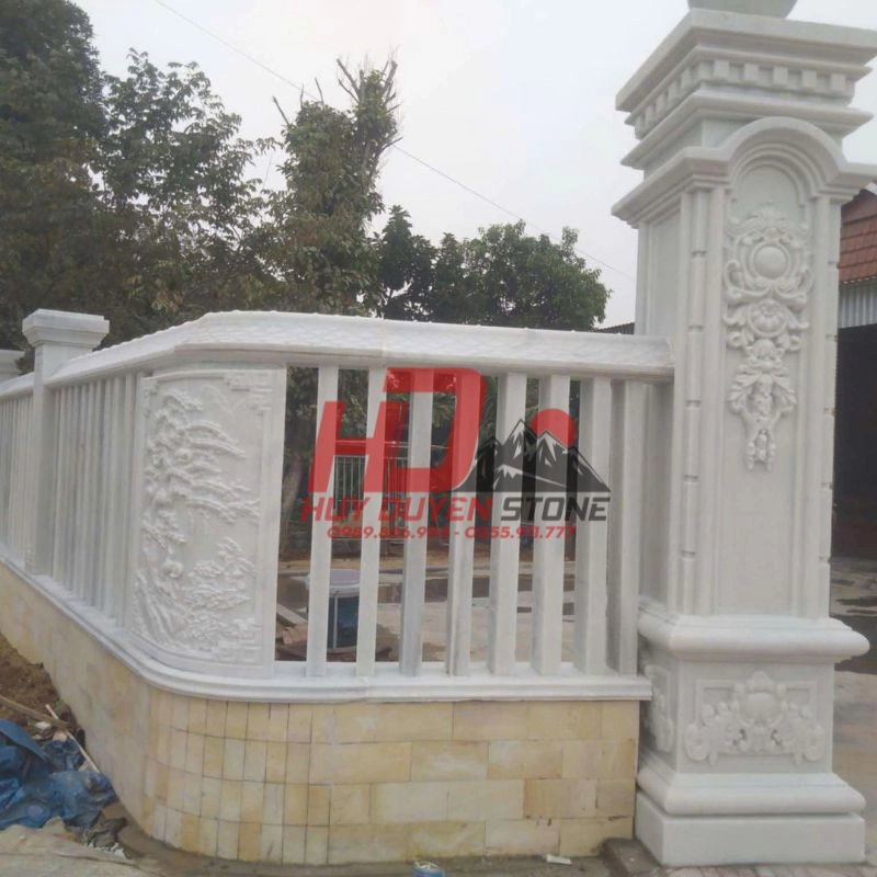 Lan can đá trắng tứ quý Lan can đá trắng tứ quý