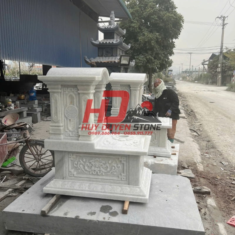 Mộ Đá Trắng Một Mái MMM001