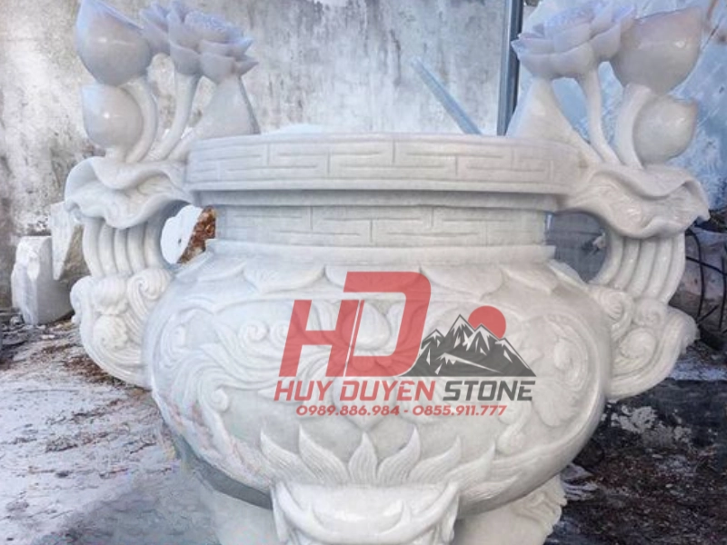 Lư hương đá hoa sen