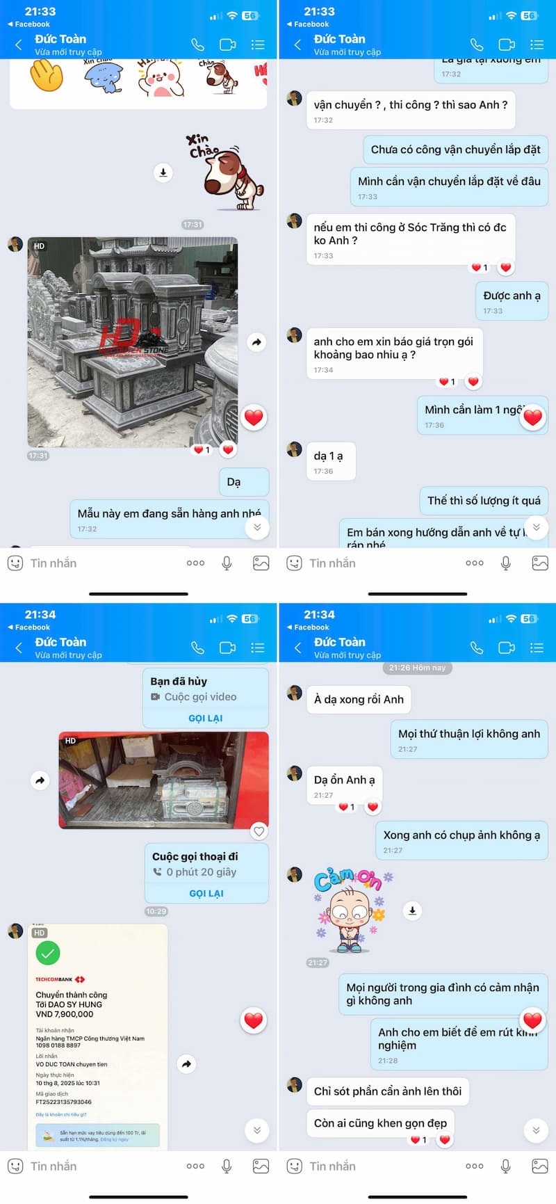 feedback anh Đức Toàn