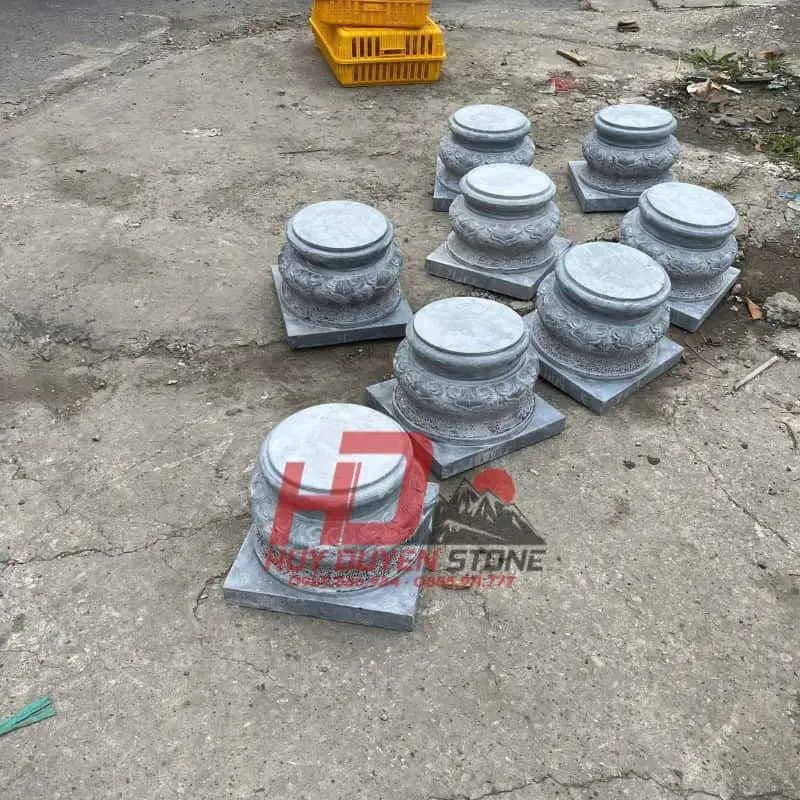 đá kê chân cột nhà gỗ