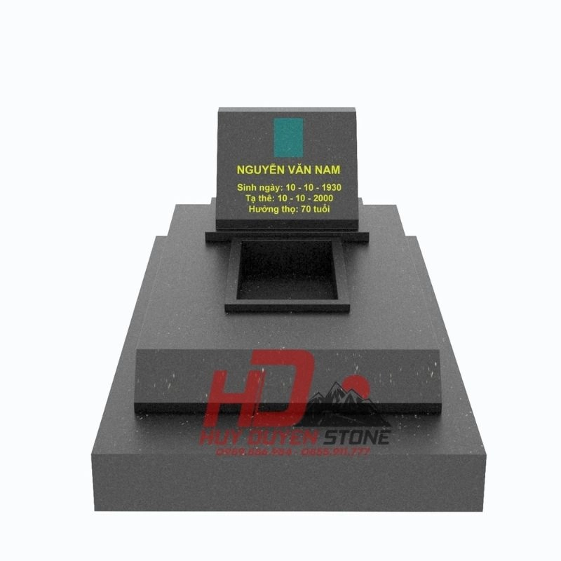 mộ đá tam cấp granite