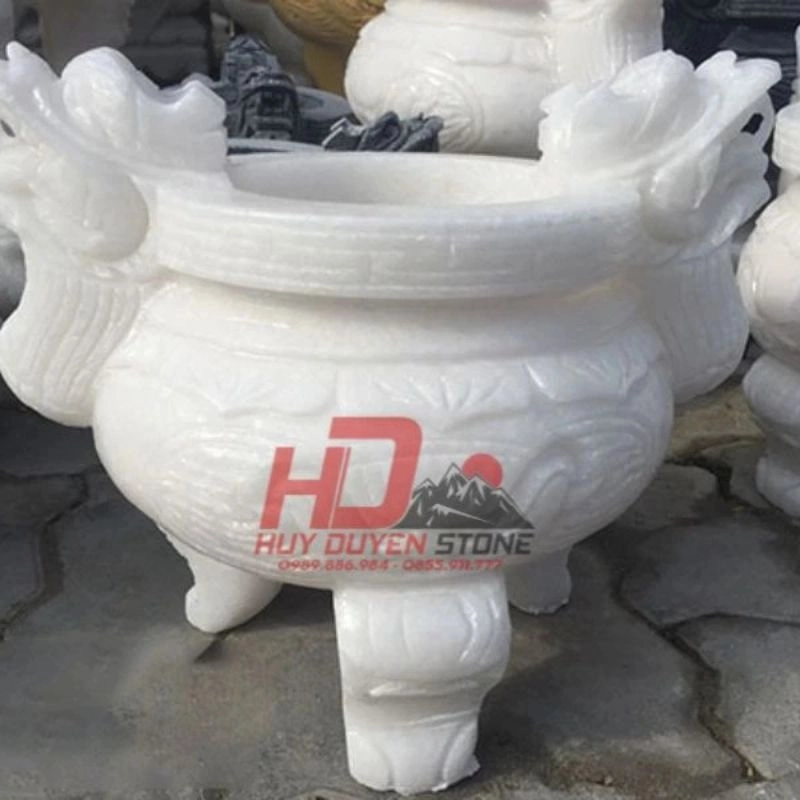 so sánh lư hương đá trắng và lư hương đá xanh