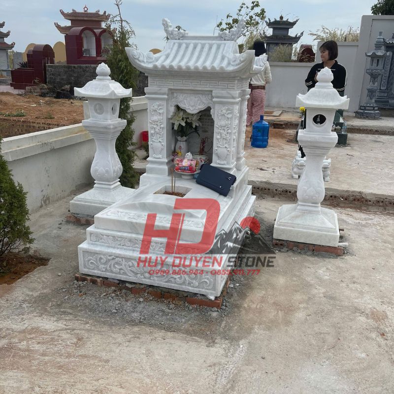 Mộ Đá Trắng Nguyên Khối HD013