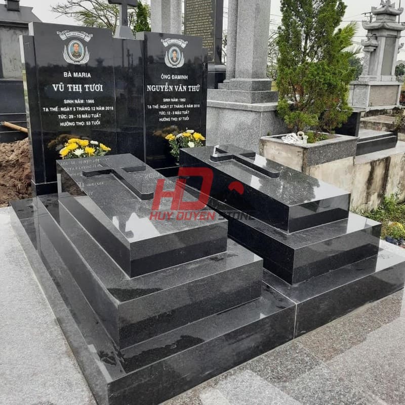 Mẫu mộ đá tam sơn đá granite