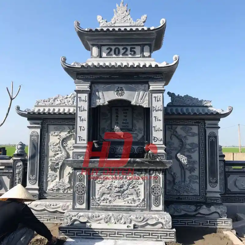 lăng thờ đá 2 mái