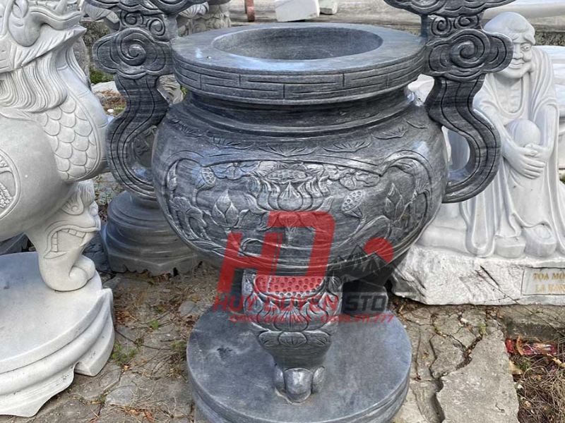 Lư hương đá hoa sen