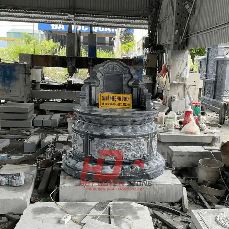 Mẫu mộ đá tròn 