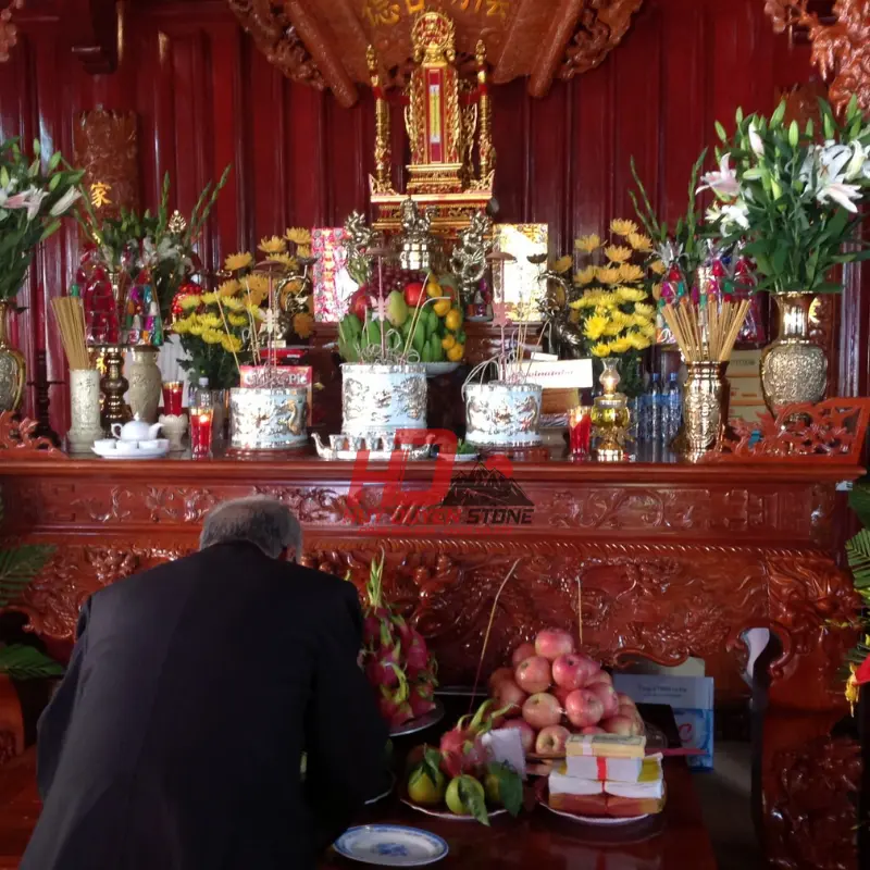 sơ đồ bài trí bàn thờ gia tiên