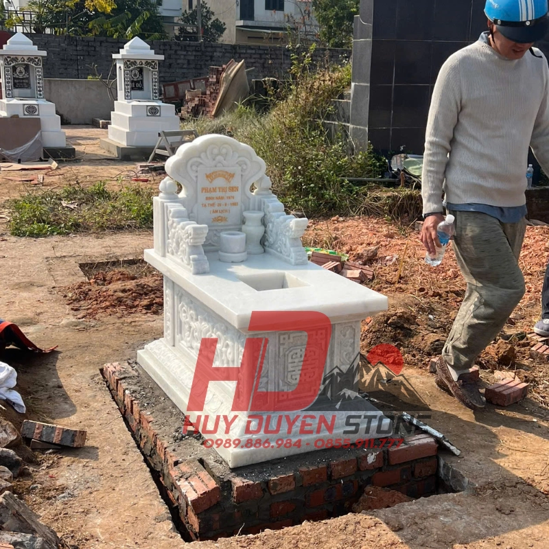 Mộ Đá Trắng Ngọc Tự Nhiên MĐT004