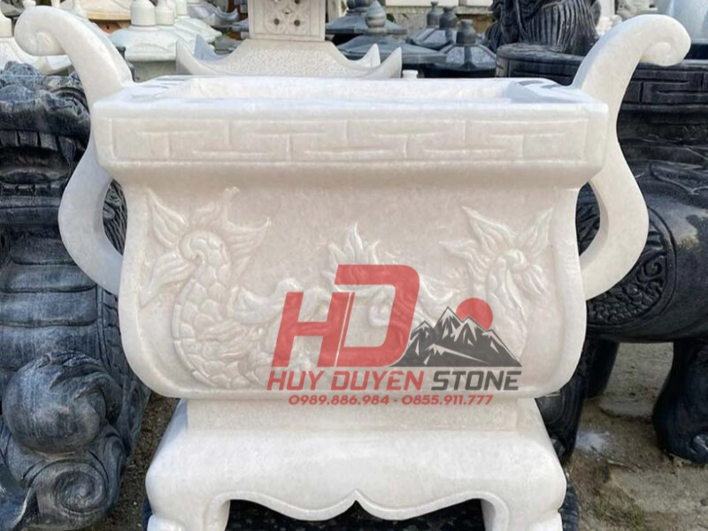 Lư hương đá hoa sen