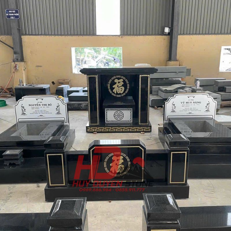 Khu Lăng Mộ Đá Đen Granite Nguyên Khối HD062