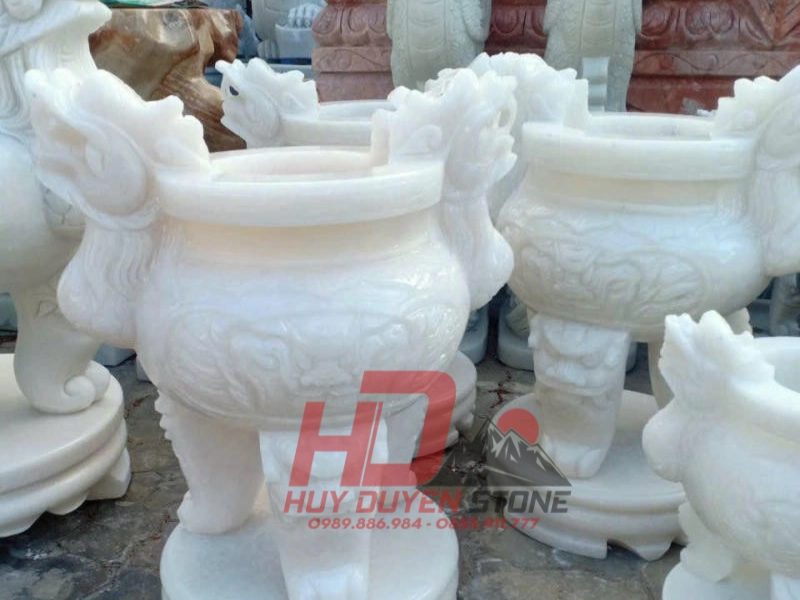 lư hương đá trắng hợp phong thủy không