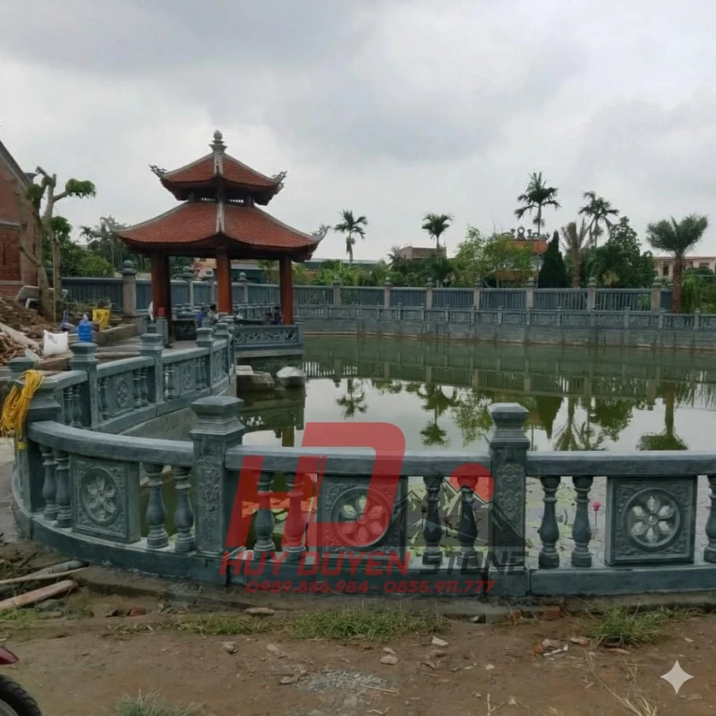 mẫu Lan can đá tứ quý đẹp