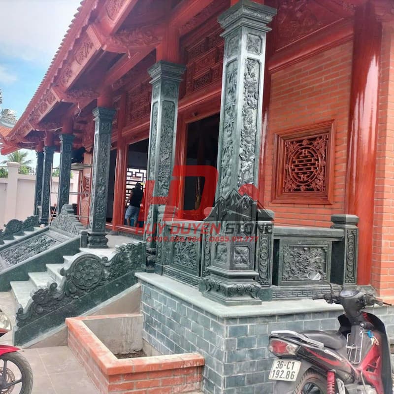 Cột Hiên Đá Xanh Rêu HD0022