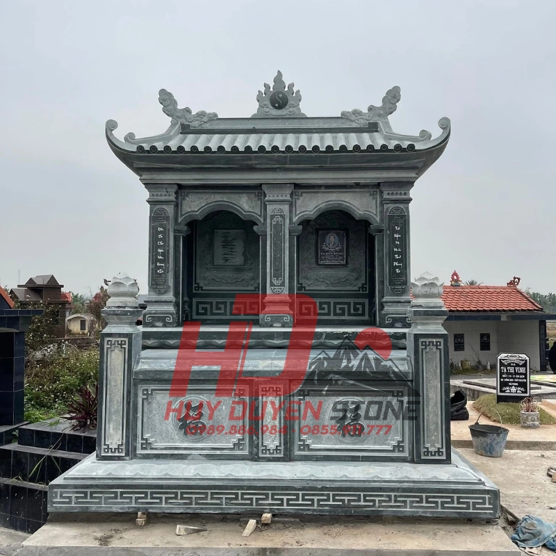 Mộ Đá Đôi Xanh Rêu MĐ003