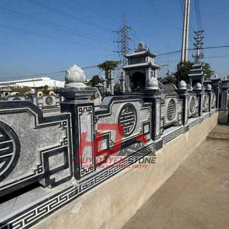 lan can đá chạm khắc