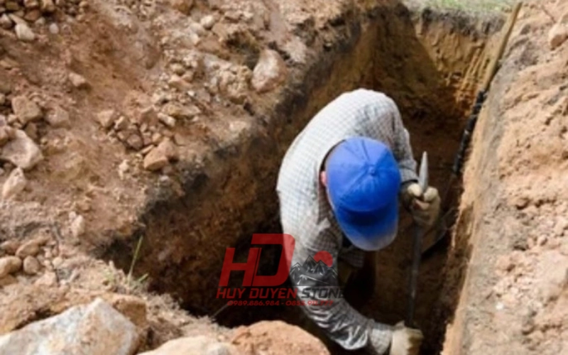 kích thước đào huyệt