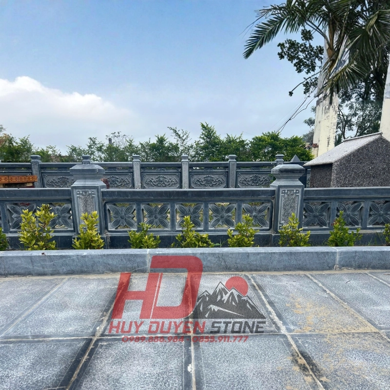 lan can đá chạm khắc