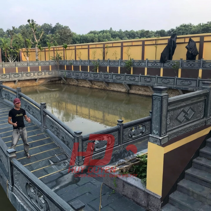 các loại đá đen làm lan can