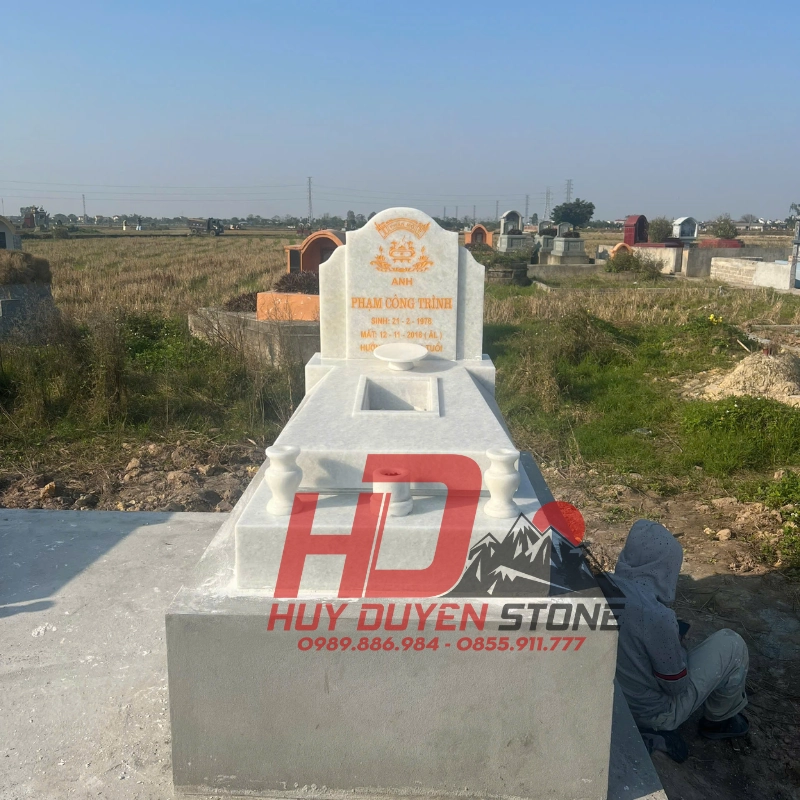 Mộ Đá Trắng Nguyên Khối MĐT003