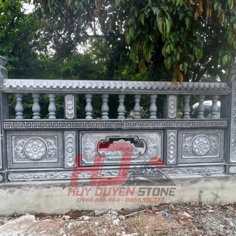 lan can đá chạm khắc