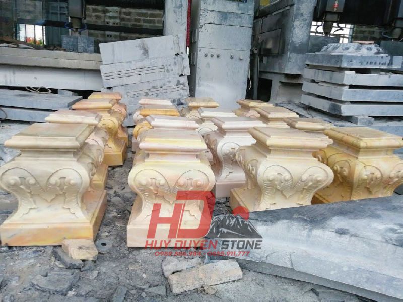 9+ Mẫu Chân Cột Đá Vuông Đẹp - Điêu Khắc Tinh Xảo