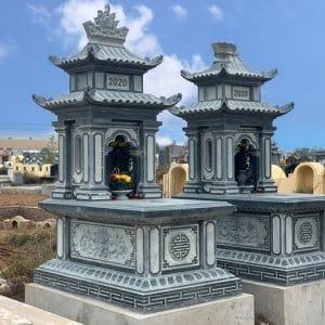 Mộ đá xanh hai mái HD633