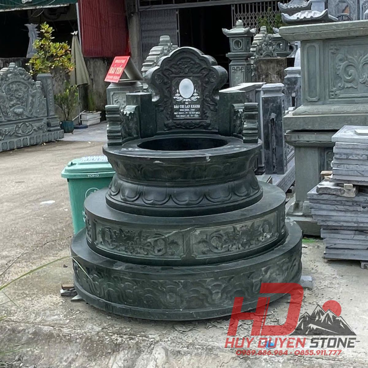 Mộ Tròn Đá Xanh Rêu HD047