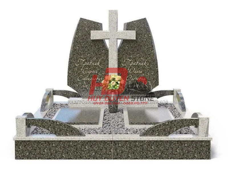 Mộ đá granite công giáo đẹp
