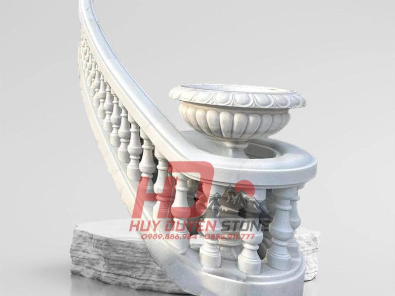 lan can đá trắng