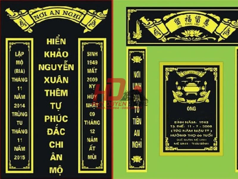 câu đối khắc trên bia mộ cha mẹ