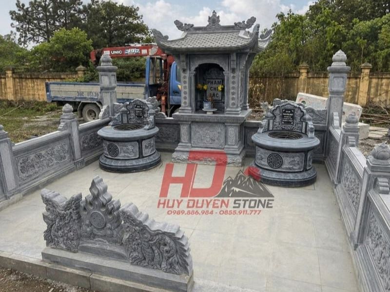 Công Trình Lăng Mộ Đá Xanh Đen Gia Tộc Họ Phạm
