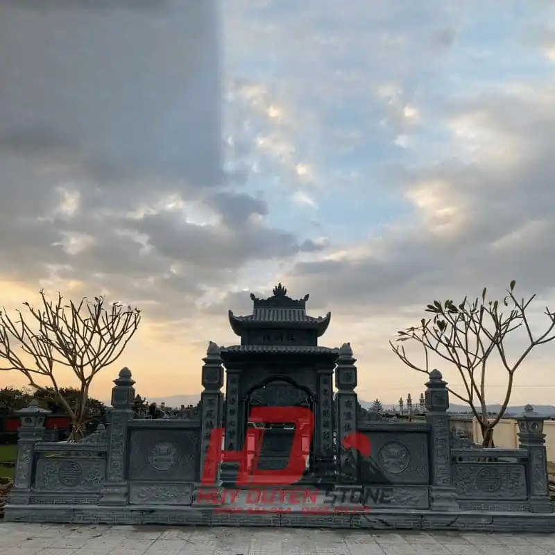 Quy trình thi công lăng mộ đá xanh rêu tại Thái Bình