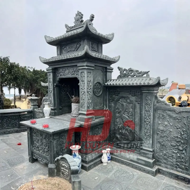 công trình lăng mộ đá xanh rêu tại Bắc Ninh