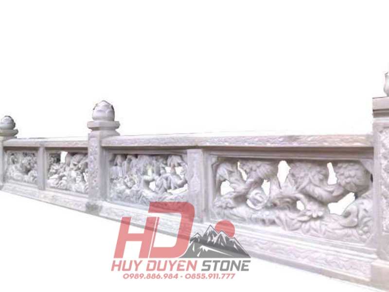 lan can đá trắng tứ linh