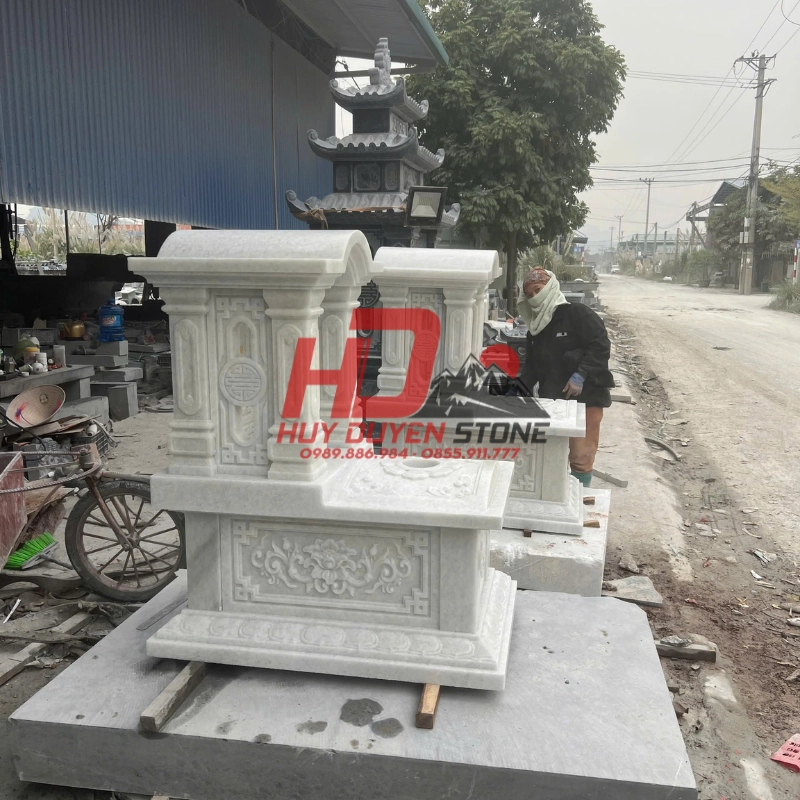 Mộ Đá Trắng Một Mái MMM001