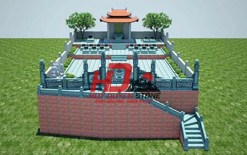 mẫu khuôn viên lăng mộ gia đình