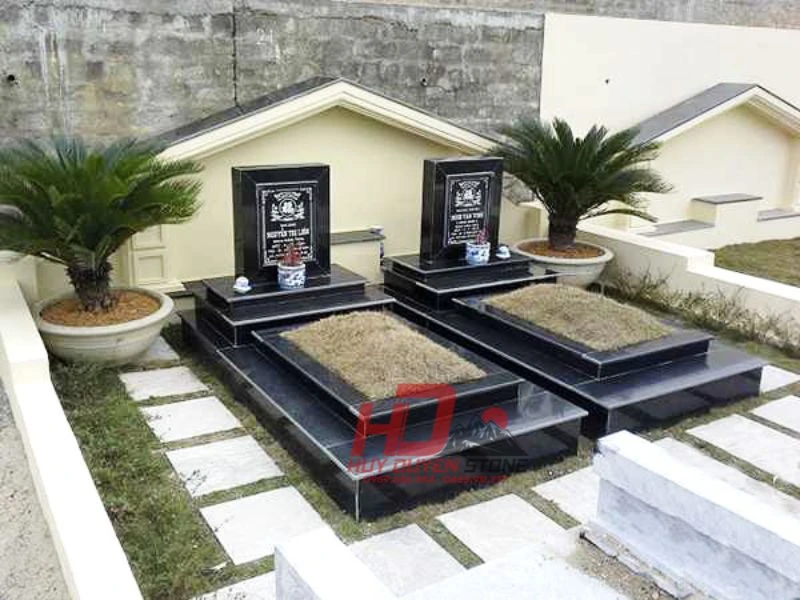 mộ đá granite màu đen