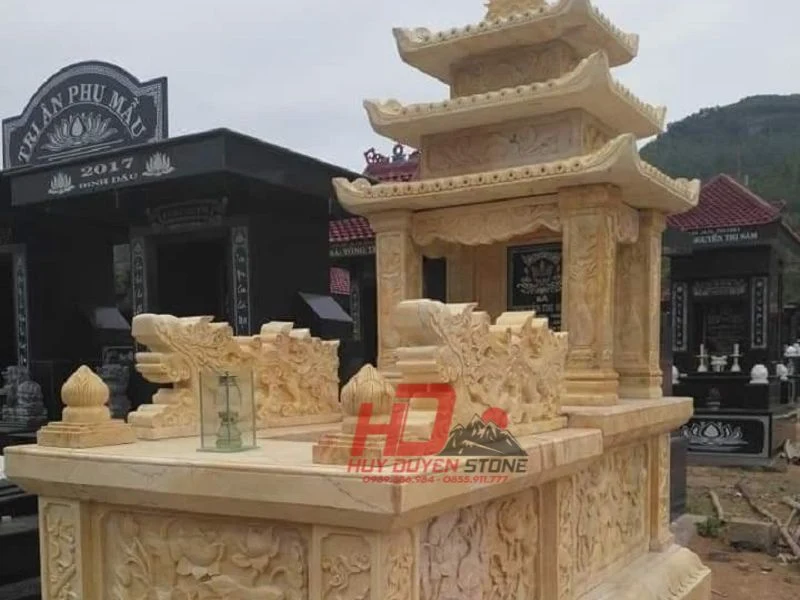 mộ đá vàng đẹp
