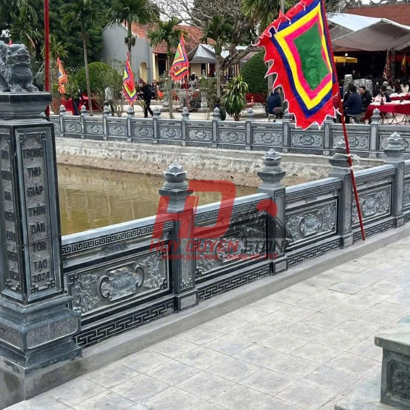 trụ lan can đá xanh 