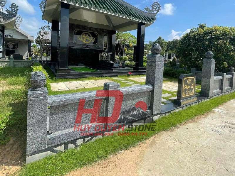 Công Trình Nhà Mộ Gia Tộc Phạm Lê - Đá Granite Đen