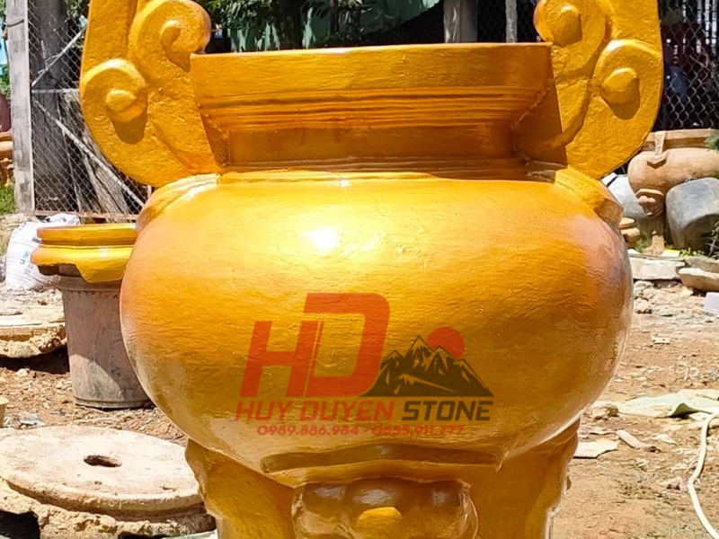 mẫu lư hương đá mài đẹp