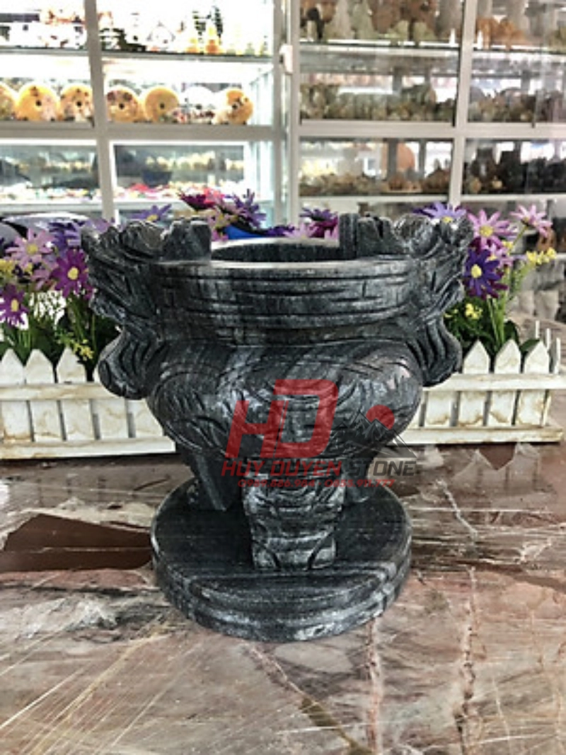 lư hương đá đen đẹp