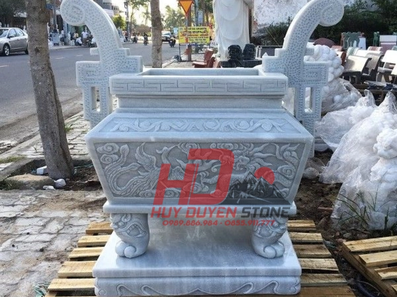 mẫu Lư hương đá tứ linh đẹp