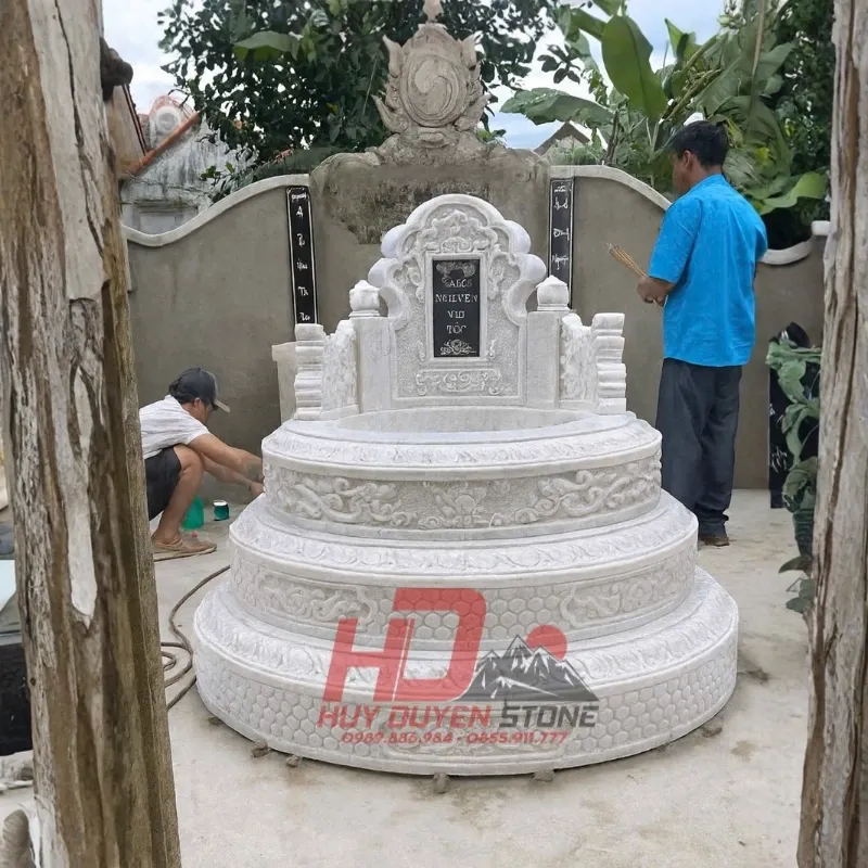 ảnh mộ tròn đá trắng ảnh mộ tròn đá trắng