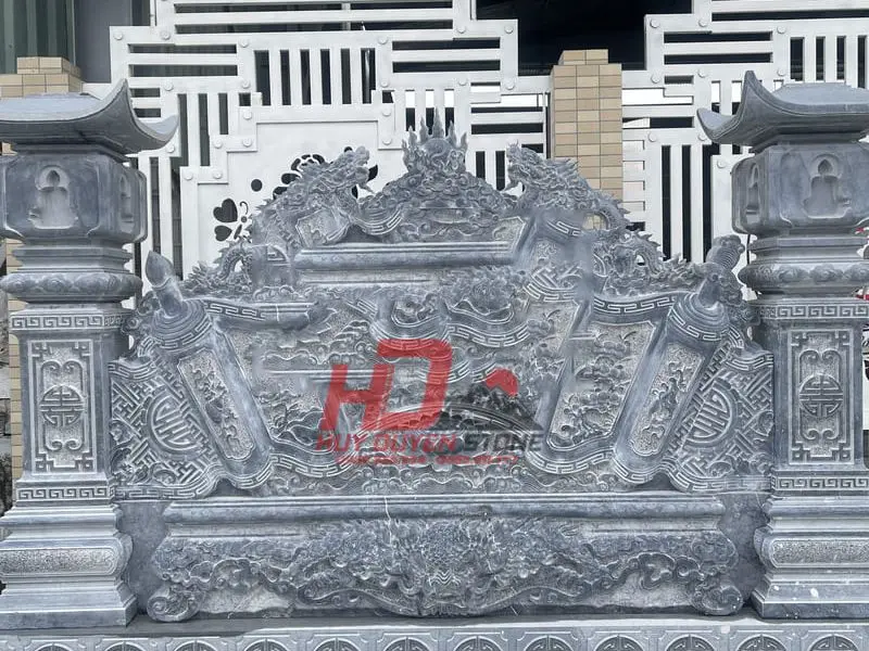 kích thước cuốn thư đá