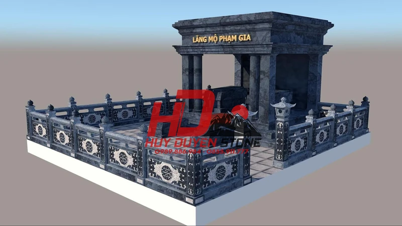 mẫu khuôn viên lăng mộ gia đình