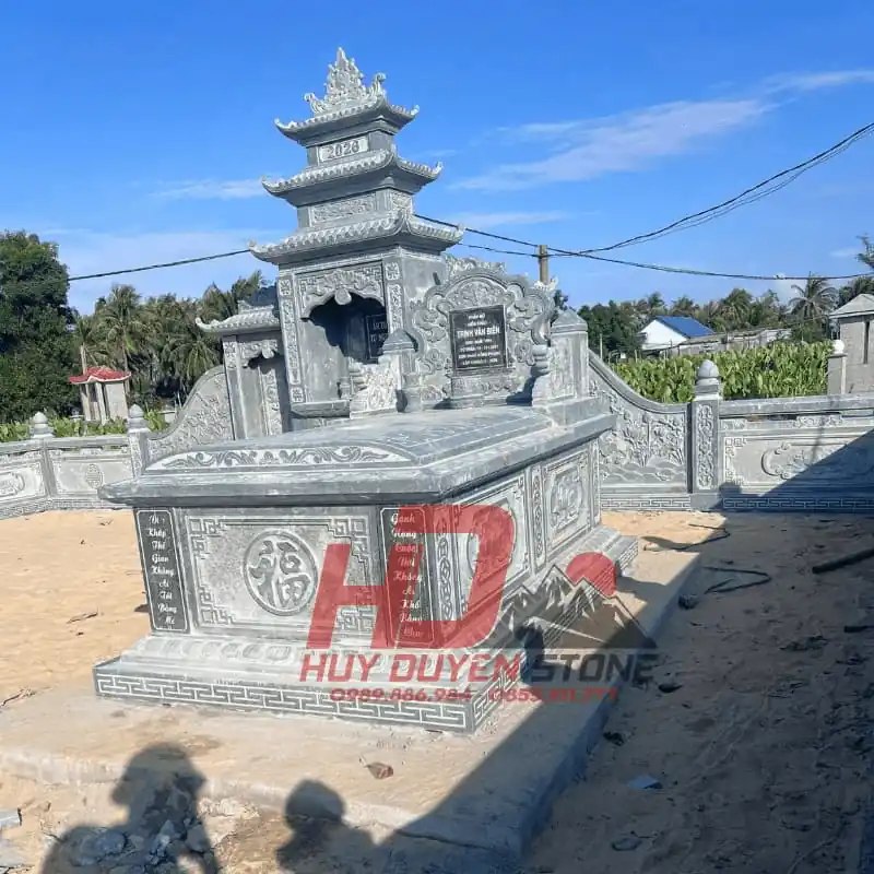 Một số phương án khi thi công lăng mộ đá xanh rêu tại Bình Định