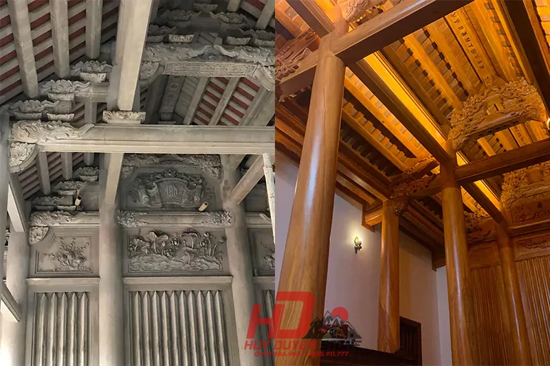 nhà thờ họ bê tông giả gỗ